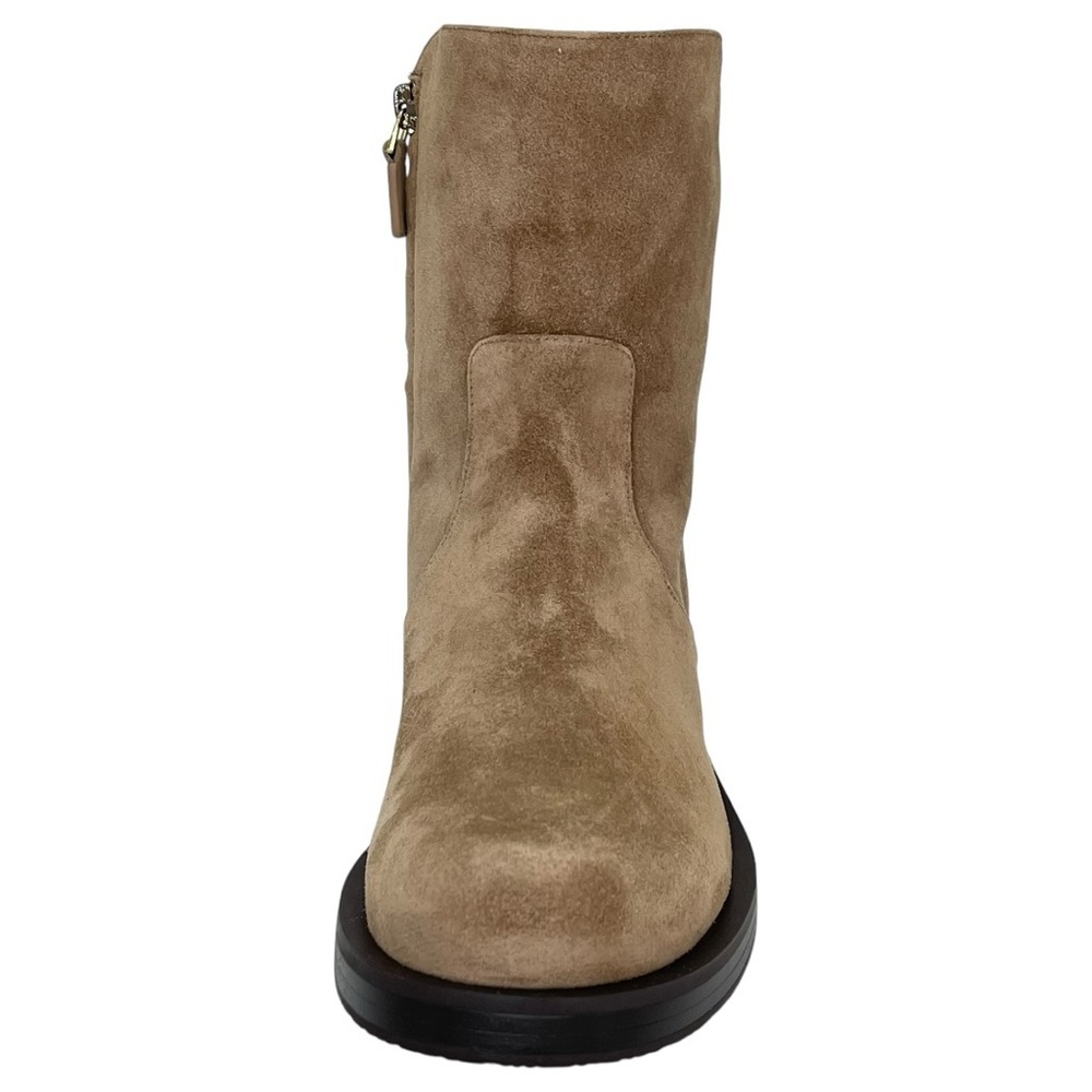 Stuart Weitzman 5050 Bold Zip Khaki Leather Womens Ankle Boots Size 9M - Picture 7 of 14